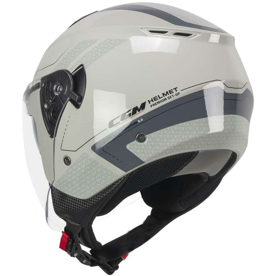 Casco Jet Cgm Uomo Donna Scooter 126G IPER CITY Grigio Bigio