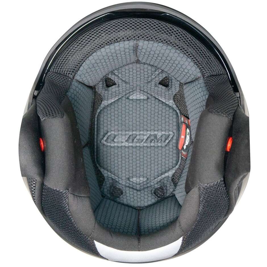Casco Jet Cgm Uomo Donna Scooter 126G IPER CITY Nero Rosso opaco