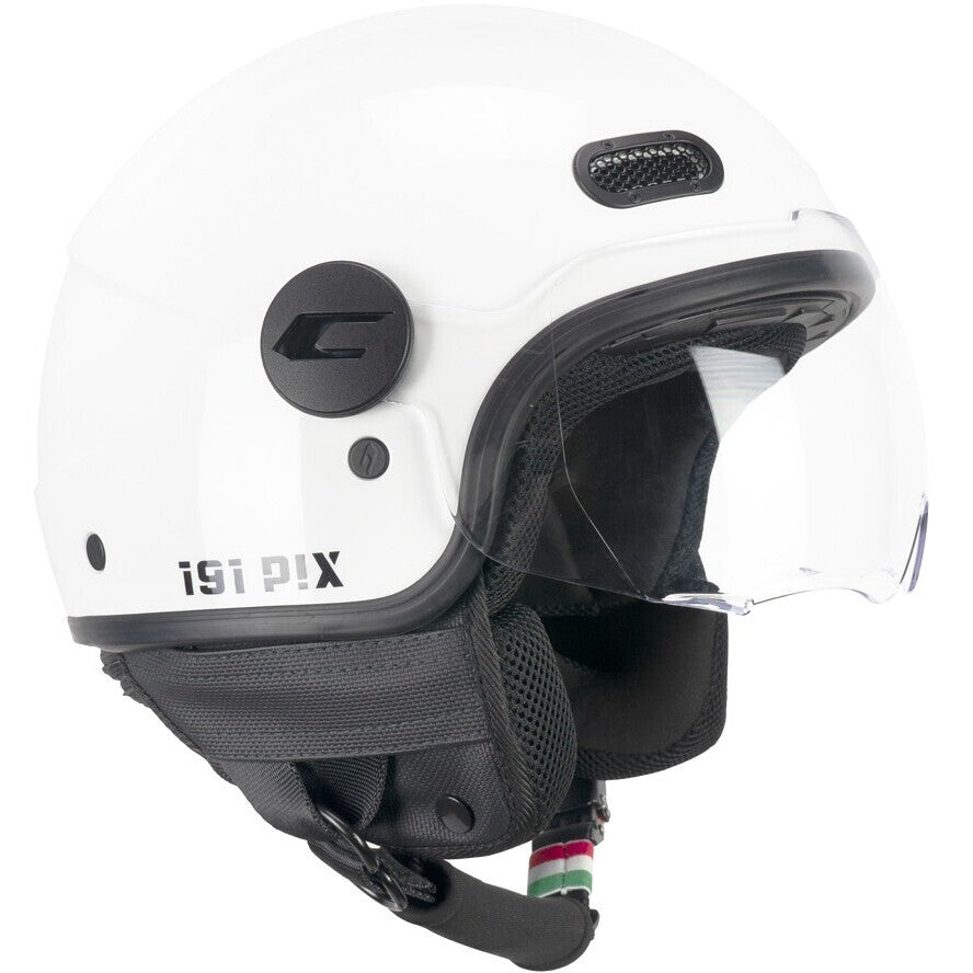 Casco Jet Cgm Uomo Donna Scooter 191A PIX MONO Bianco Visiera Sagomata