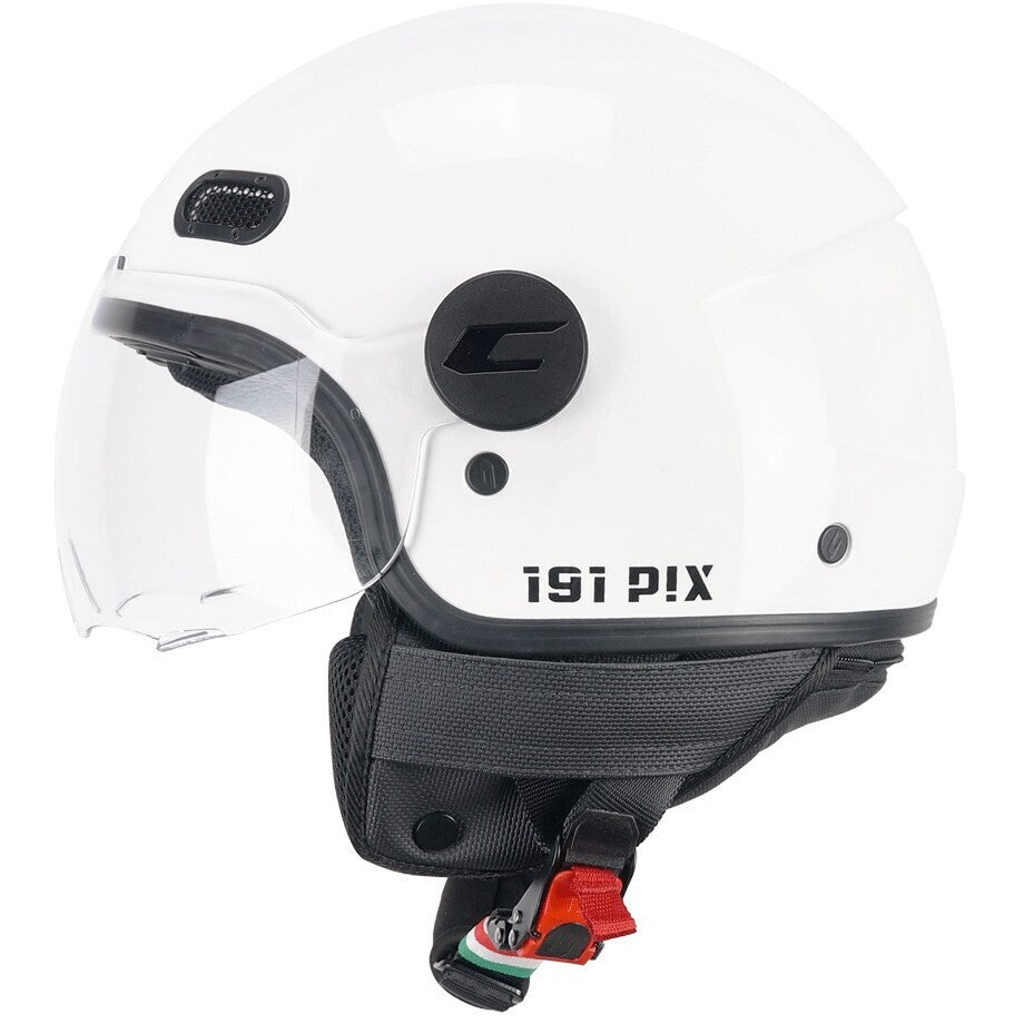 Casco Jet Cgm Uomo Donna Scooter 191A PIX MONO Bianco Visiera Sagomata