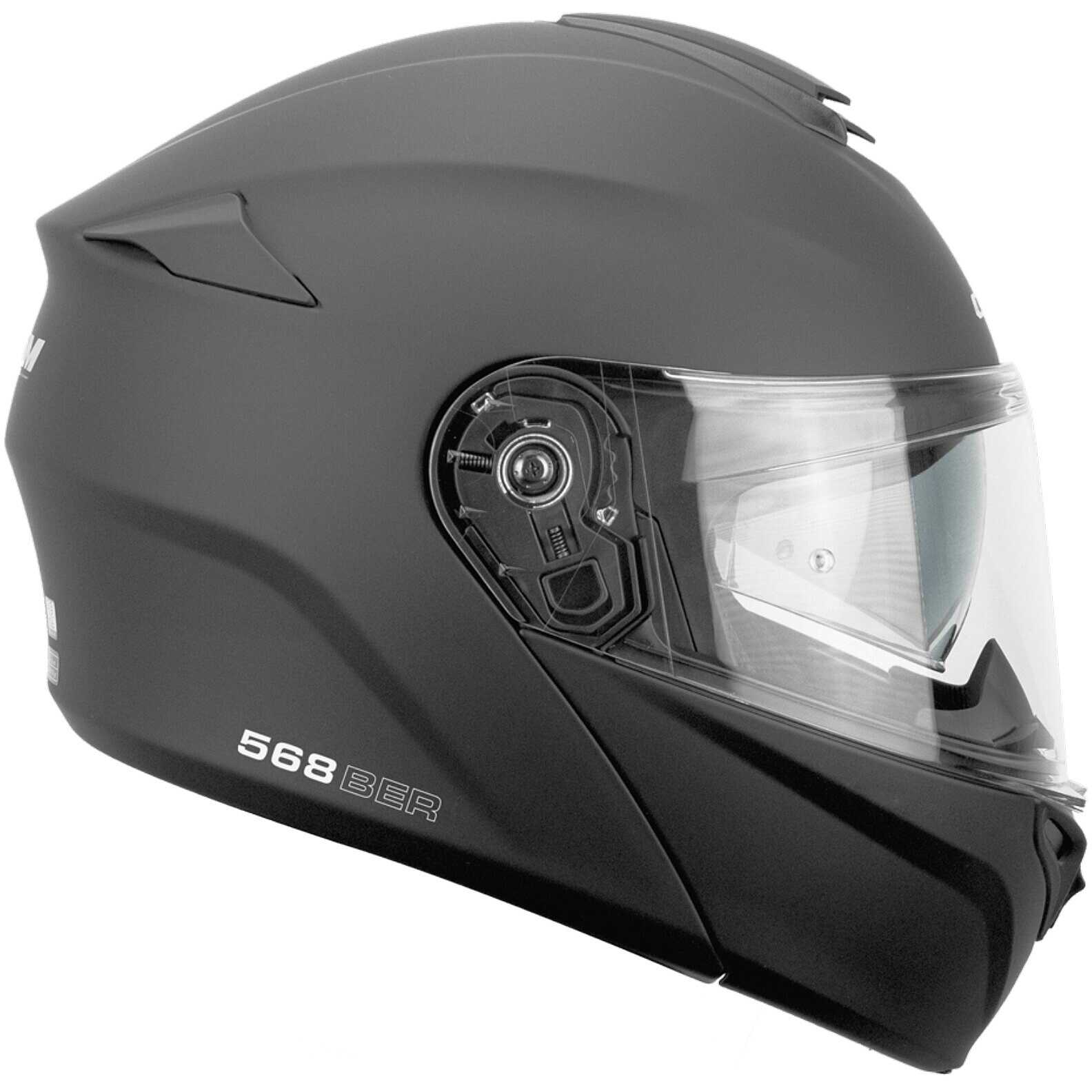 Casco per moto Modulare apribile Uomo Donna Cgm 568 BER Nero Opaco 