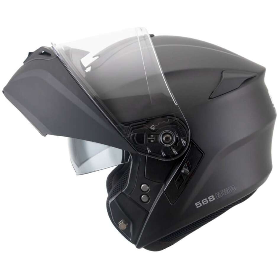 Casco per moto Modulare apribile Uomo Donna Cgm 568 BER Nero Opaco 