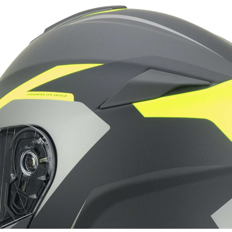 Casco per moto Modulare apribile Uomo Donna Cgm 568G BER DRESDA Grafite Giallo fluo opaco