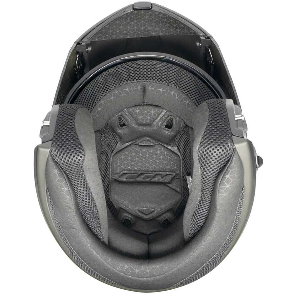 Casco per moto Modulare apribile Uomo Donna Cgm 568S BER SPORT Bianco Blu 