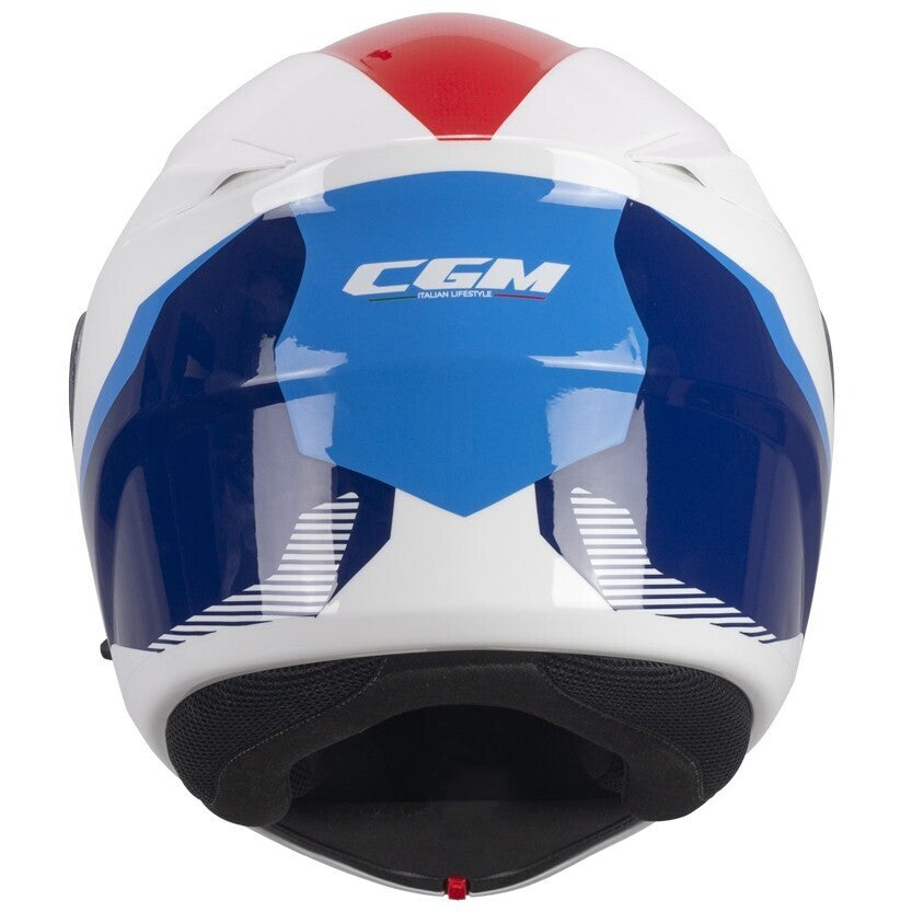 Casco per moto Modulare apribile Uomo Donna Cgm 568S BER SPORT Bianco Blu 