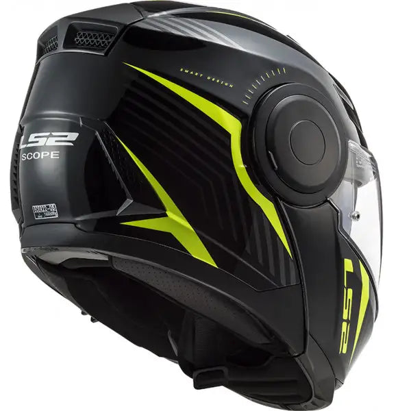 Casco Modulare per moto FF902 SCOPE SKID Nero - Giallo Ls2 
