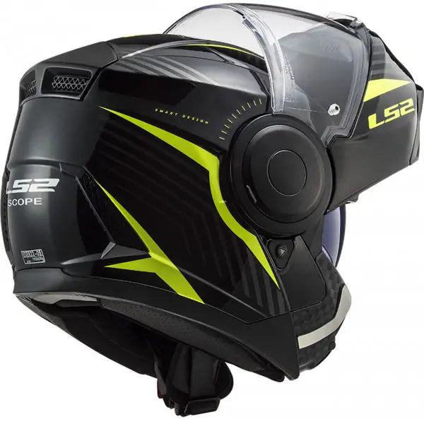 Casco Modulare per moto FF902 SCOPE SKID Nero - Giallo Ls2 