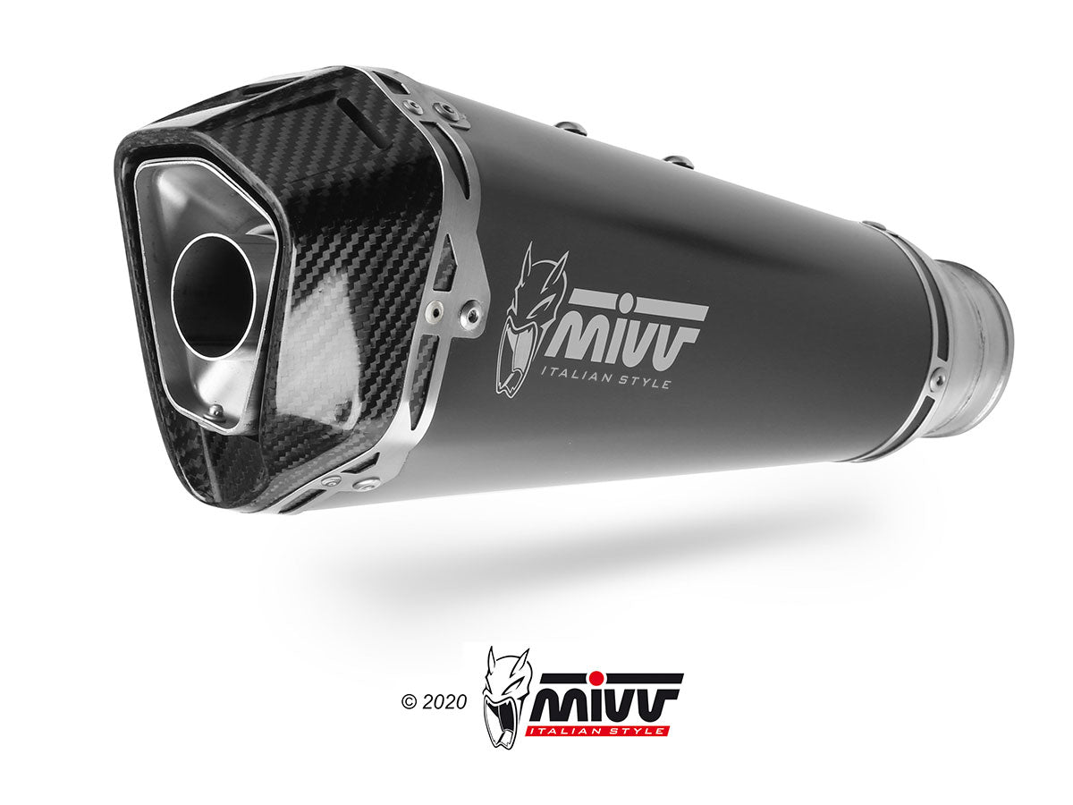 H.066.LDRB Terminale Slip-On Mivv DELTA RACE INOX NERO Honda X-Adv 750 2017 - 2024