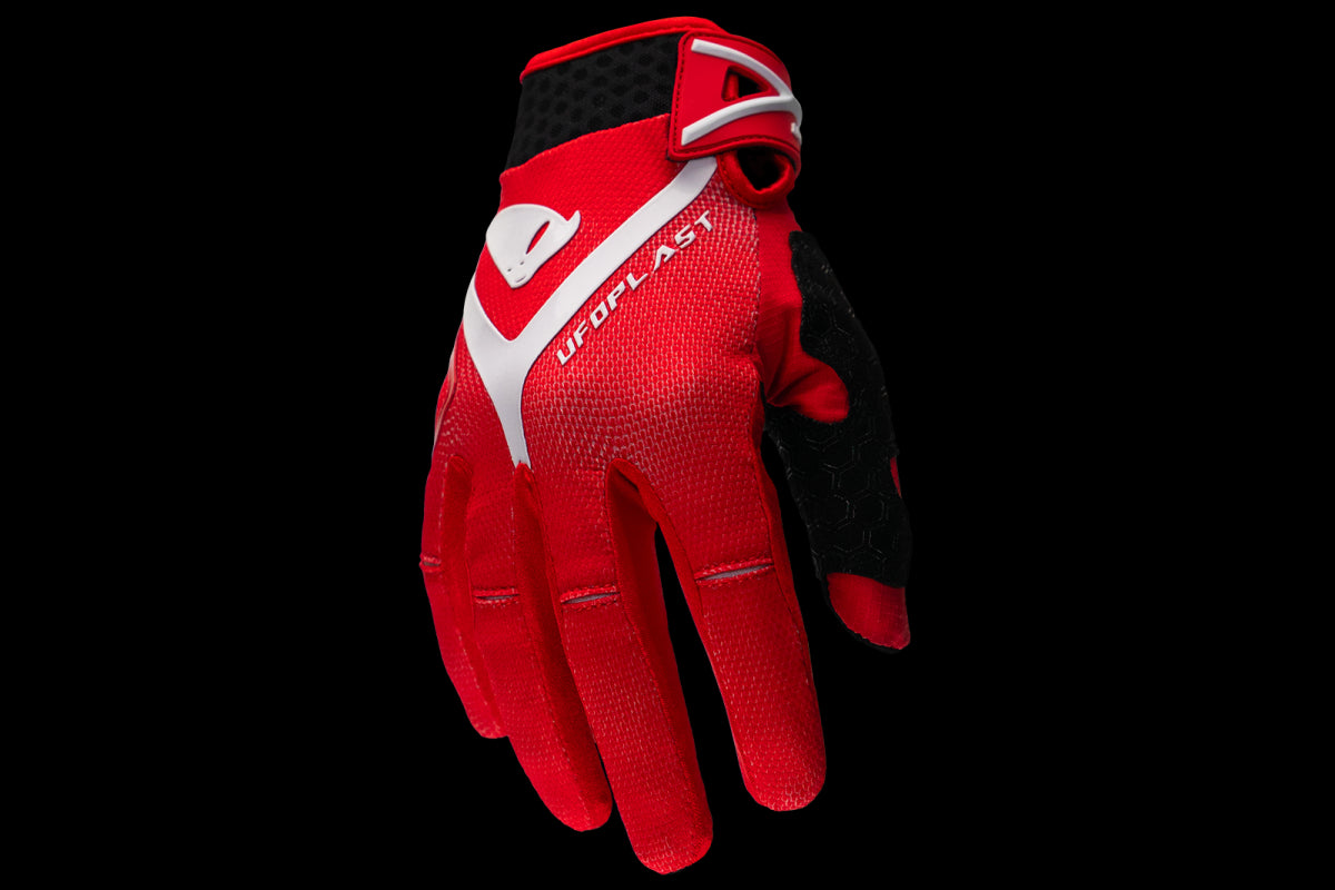 Guanti motocross Hayes rosso e bianco UfoPlast