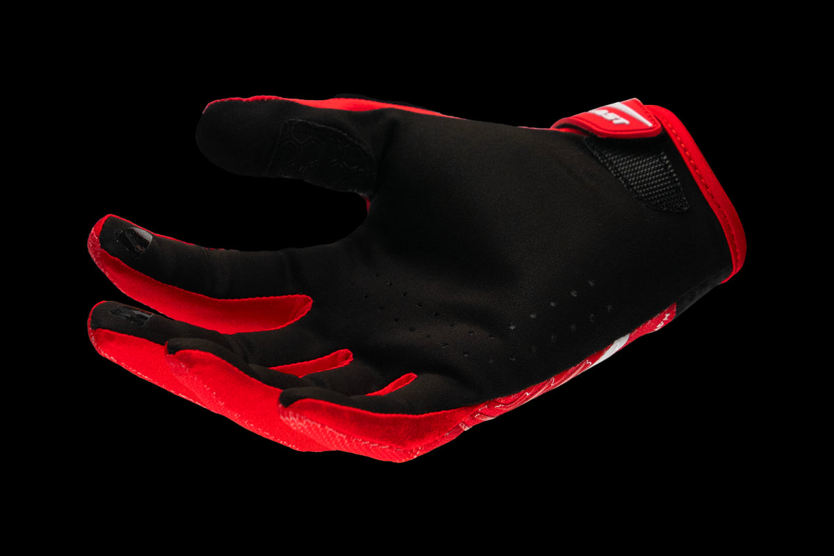 Guanti motocross Hayes rosso e bianco UfoPlast