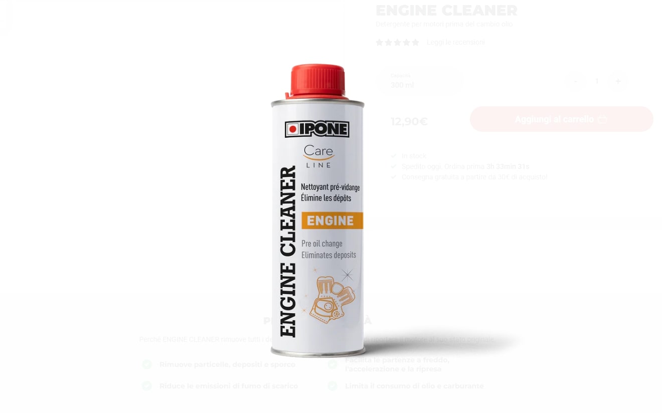 IPONE ENGINE CLEANER Detergente per motori prima del cambio olio