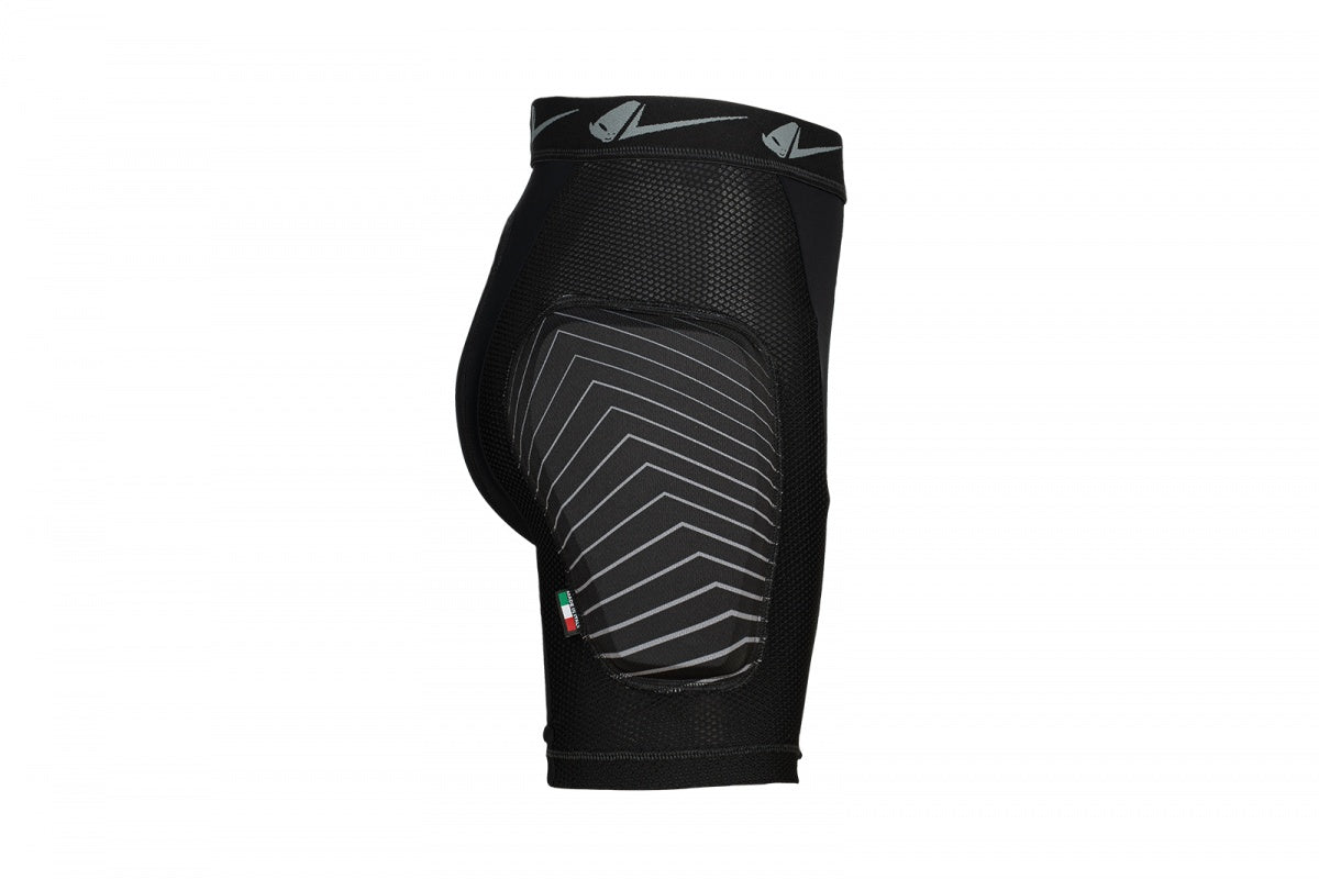 Pantaloncino protettivo motocross Atrax con protezioni laterali e posteriore nero UfoPlast 